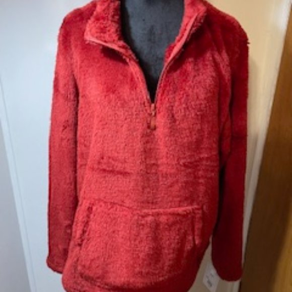 NWT, REAL ESSENTIALS SHERPA PULLOVER - Picture 2 of 6